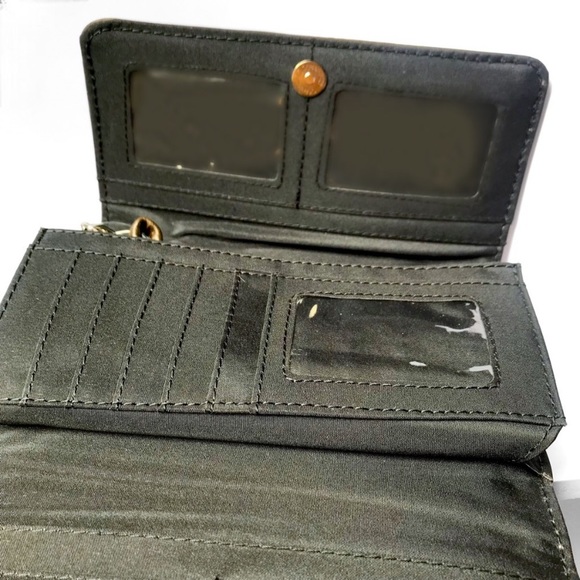 1️⃣LEFT New Hand Tooled Western Turquoise Silver Stud Wristlet Wallet Clutch Bag - Picture 7 of 8